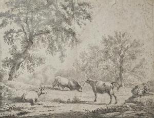 KOCH Anton Joseph 1768-1839,Vacche al pascolo,Errico casa d'aste IT 2024-01-27