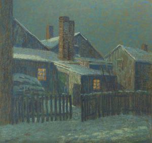 KOCH George Joseph 1885-1951,Winter Moonlight,John Moran Auctioneers US 2019-08-25