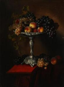 KOCH Hermann 1856-1939,Still life with a silver centrepiece with grapes a,Bruun Rasmussen 2020-10-12