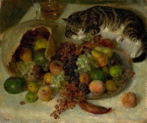 KOCH John 1909-1978,Still Life with Fruit and Cat,Bonhams GB 2023-11-07