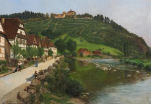 KOCH Otto Albert 1866-1920,Ansicht von Schloss Eberstein,Wendl DE 2020-10-22