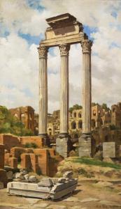 KOCH Otto Albert 1866-1920,Ruinen des Forum Romanum,1826,Wendl DE 2023-10-25