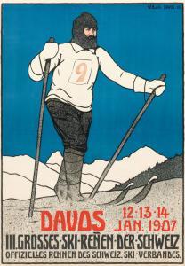 KOCH Walter 1875-1915,Plakat Davos,1906,Beurret Bailly Widmer Auctions CH 2023-03-22