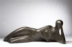 KODET Jan 1910-1974,Reclining Nude, baked clay with black patina,Palais Dorotheum AT 2018-05-26