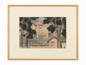 KODO Yamanaka 1869-1945,Depiction of the inner shrine at Ise,1937,Auctionata DE 2016-12-16