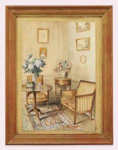 KOECHLIN SCHWARTZ Jean,An interior with Empire furniture and blue hyacint,Christie's 2011-07-20