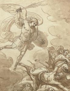 KOECK Michael 1760-1825,The Archangel Michael overturning Satan,Christie's GB 2009-01-30