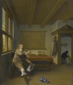 KOEDIJCK Isaack 1617-1668,A MAN IN AN INTERIOR HOLDING A GLASS,1648,Sotheby's GB 2013-01-31