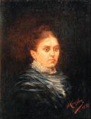 koehler ludomir,Portret kobiety,1887,Desa Dom Auckcyjny PL 2005-12-17