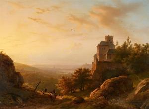 KOEKKOEK Barend Cornelis 1803-1862,Landschaft mit Burg,1852,Lempertz DE 2023-11-18