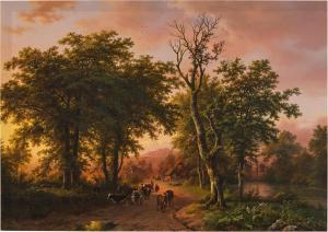 KOEKKOEK Barend Cornelis 1803-1862,Wooded Landscape at Dusk,Sotheby's GB 2024-02-02