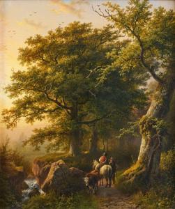 KOEKKOEK Barend Cornelis,Zwei Gemälde (Pendants): Der Sommer und Der Winter,1854,Lempertz 2023-11-18