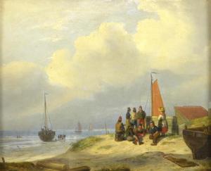 KOEKKOEK,fishermen on the sea shore,1837,Ewbank Auctions GB 2018-06-20