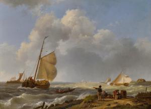 KOEKKOEK Hermanus I 1815-1882,Sailing boats on a rough sea,Sotheby's GB 2024-04-10