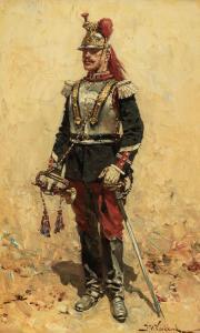 KOEKKOEK Hermanus Willem 1867-1929,French Cavalry Cuirassiers,AAG - Art & Antiques Group 2023-06-19