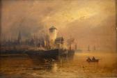 KOEKKOEK Jan Hermann Barend 1840-1912,In Cherbourg Harbor,1876,Shapiro Auctions US 2020-07-25