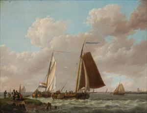 KOEKKOEK Jan Hermann Barend 1840-1912,Seascape with Boats,Strauss Co. ZA 2023-10-25