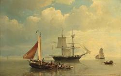 KOEKKOEK Jan Hermann Barend 1840-1912,Shipping On The Zuiderzee,1862,Sotheby's GB 2005-10-18