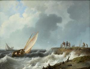 KOEKKOEK Johannes Hermanus,ì Sailing in high waves at a harbour jetty,Venduehuis 2023-05-24