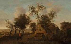 KOENE Isaac 1638-1713,A wooded landscape with travellers and riders,Palais Dorotheum AT 2021-12-16
