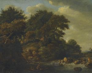 KOENE Isaac 1638-1713,WOODED LANDSCAPE WITH WATERFALL,Sotheby's GB 2011-10-27