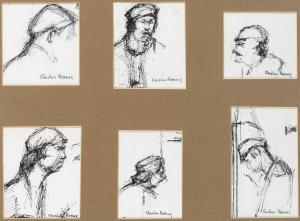 KOENIG Ghisha 1921-1993,Six portraits of workers,Rosebery's GB 2023-07-04