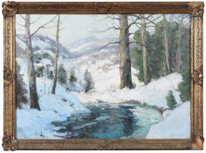 KOENIGER Walter 1881-1943,White Mountain Snow Scene,Brunk Auctions US 2022-07-15