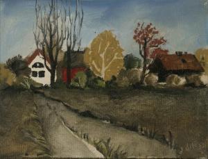 KOEPPEL Matthias,Herbstbäume vor Häusern; Häuser am Wasser,1971-1973,Galerie Bassenge 2023-12-01