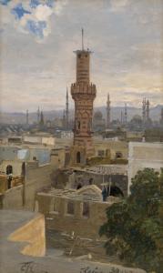 KOERNER Ernst Carl 1846-1927,Blick über die Dächer von Kairo,1887,Galerie Bassenge DE 2023-11-30