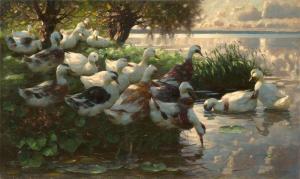 KOESTER Alexander Max 1864-1932,Enten am Seeufer,1909-13,Villa Grisebach DE 2018-11-30