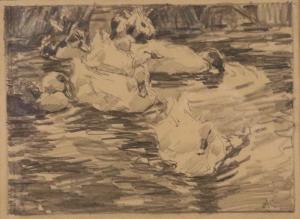 KOESTER Alexander Max 1864-1932,Schwimmende Enten im Uferbereich,Palais Dorotheum AT 2024-03-26