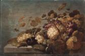 KOETS Roelof II 1655-1725,Grapes on a stone ledge,Christie's GB 2000-01-27