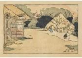 KOGAN Tobari 1882-1927,Village in Autumn,Mainichi Auction JP 2020-06-19