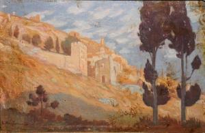 KOGEVINAS / Lykourgos Lic 1887-1940,Paysage méditerranéen,Art Valorem FR 2020-11-17
