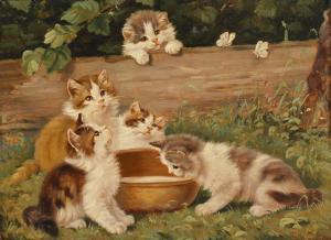 KOGL Benno 1892-1973,Kittens and Butterflies,Palais Dorotheum AT 2012-12-11