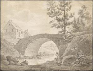 KOHL Ludwig 1746-1821,Fisherman under a Bridge,Van Ham DE 2020-11-19