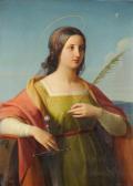 KOHLER Christian 1809-1861,Heilige Katharina von Alexandria,1841,Schuler CH 2010-06-14