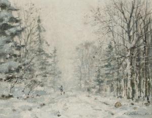 KOHLER Fritz 1887-1972,Winter im Wald,Peter Karbstein DE 2023-03-04