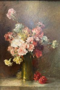 KOHLER Mathieu 1841-1916,Bouquet d'oeillets,Conan-Auclair FR 2022-12-17