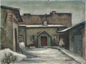 KOHLHOFF Walter 1906-1981,Vorstadthof,1961,Galerie Bassenge DE 2023-06-10