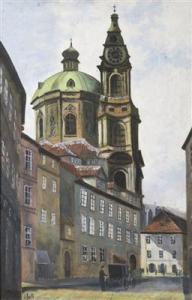 KOHN Adolf 1868-1953,St. Nicholas\’ Church on Karmelitská Street,Palais Dorotheum AT 2018-09-22