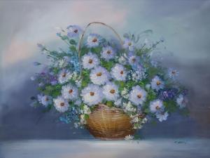 KOHN,basket of flowers,888auctions CA 2022-07-28