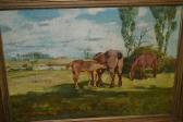 KOHNE H,landscape with horses and foal,Lawrences of Bletchingley GB 2017-04-25