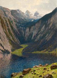 KOHNERT Heinrich 1850-1905,Alpine Lake Scene,Morgan O'Driscoll IE 2023-07-03