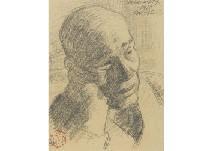 KOIDE Narashige 1887-1931,Face of an old man,1910,Mainichi Auction JP 2020-11-14