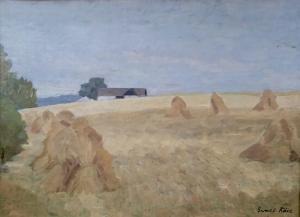 KOIE Ernst 1872-1960,Landscape with haystacks,Bruun Rasmussen DK 2022-02-17
