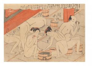 KOKAN Shiba 1747-1818,a scene in a mixed public bath,1774,Bonhams GB 2023-05-23