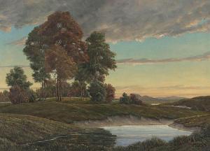 KOKEN Hans Peter 1886-1957,Landschaft mit Flußlauf,1929,Kastern DE 2017-03-04
