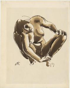 KOLBE Georg 1877-1947,Bewegungsstudie (Hockender weiblicher Akt),1920,Galerie Bassenge DE 2023-12-02