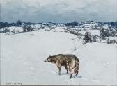 KOLESNIKOV Sergej Michaijlovic 1889-1952,Lone Wolf in the Snow,Waddington's CA 2006-05-16